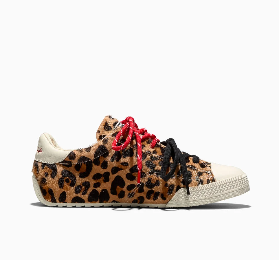Chuck Taylor Lo Leopard Pony Hair Black/Egret/Red