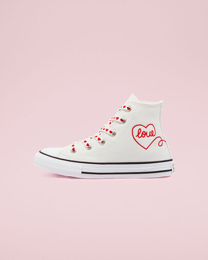 Love Thread Chuck Taylor All Star Vintage White/University Red, Inner Side View