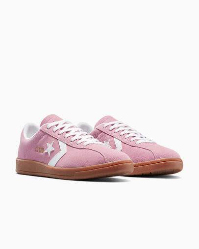 All Star Classic Trainer Suede Cliffside Rose/White/Gum, Top and Side View