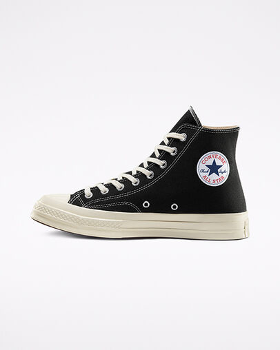 Converse x Comme des Garçons PLAY Chuck 70 Black/White/High Risk Red, Inner Side View