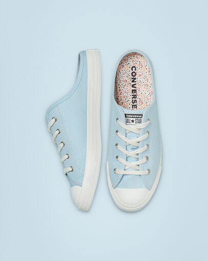 Chuck Taylor All Star Dainty Mule Summer Denim Denim/Vintage White/Multi, Top and Side View