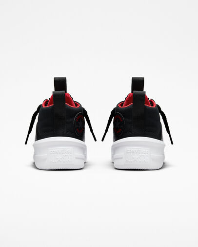 Chuck Taylor All Star Ultra Noir/Gris fer/Rouge, Heel View