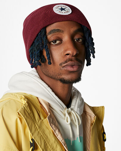 Chuck Taylor All Star Patch Beanie Dark Beetroot