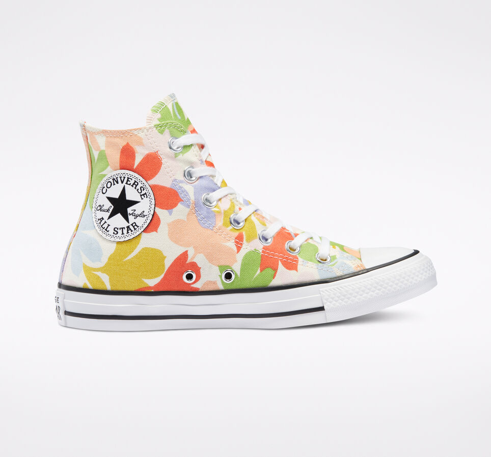 Chuck Taylor All Star Floral Egret/Black/White