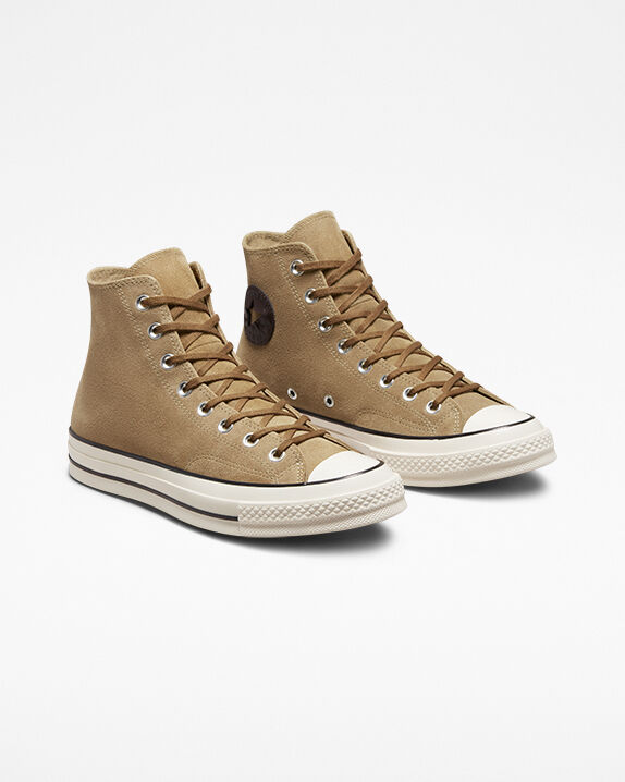 converse cuir marron