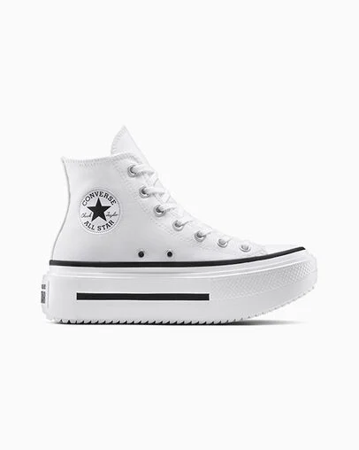 Chuck Taylor All Star Lift Double Stack Platform Canvas White/Black/White, Outer Side View