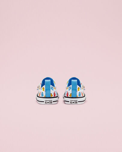 Chuck Taylor All Star Easy-On Dino Daze White/University Blue, Heel View