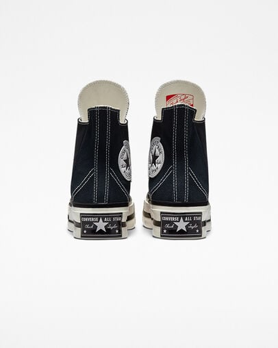 Chuck 70 Plus Negro/Garza/Negro, Heel View
