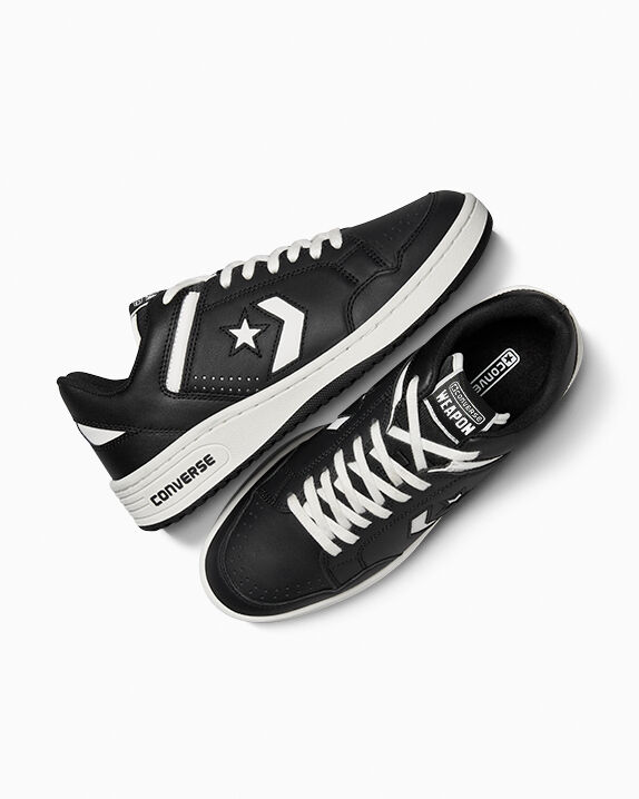 Converse Weapon Leather Black/Black/White