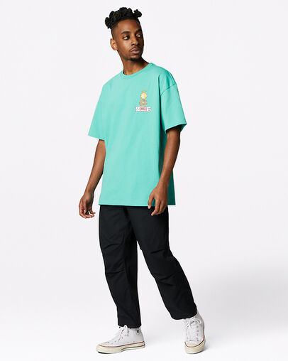 Sneaker Store Graphic Tee Washed Teal, Full Body View