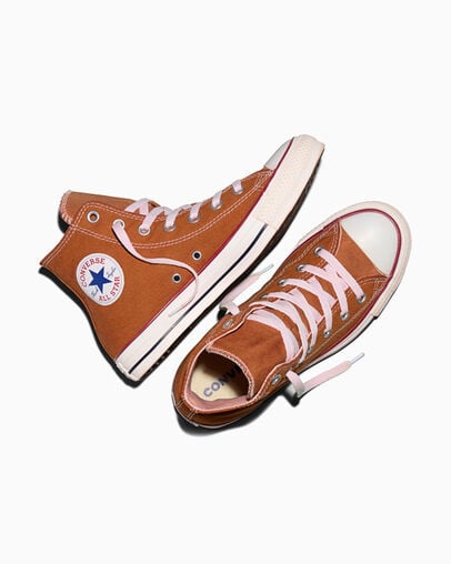Chuck Taylor All Star Dip Dye Wide Width Orange Dust Dyed, Angled View