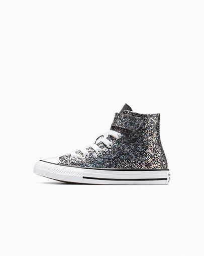 Chuck Taylor All Star Glitter Easy-On Mati&egrave;re noire/Blanc/Noir, Inner Side View