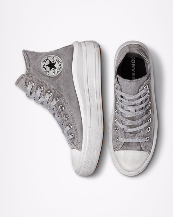 converse all star platform grey
