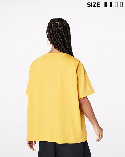 Converse Shapes Graphic Box T-Shirt Gold Dart Heather, Back View