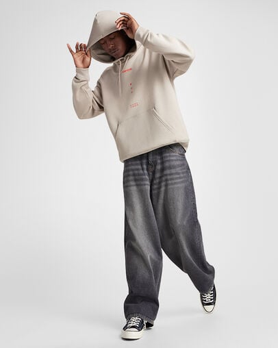 Premium Coordinates Loose Hoodie Brun papyrus, Full Body View