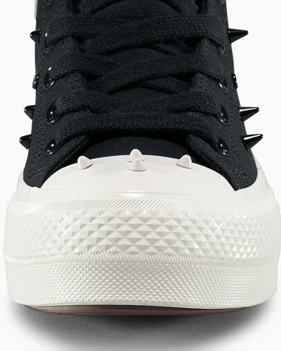 Chuck Taylor All Star Lift Platform Spikes Black/Vintage White/Black, Detail Angle View