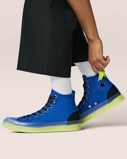 Chuck Taylor All Star CX Hybrid Game Game Royal/Lemon Venom/Black, On Foot Shot 1