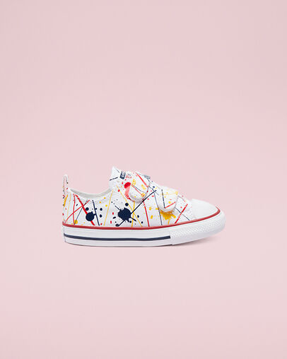 Chuck Taylor All Star Easy-On Paint Splatter White/Multi/Garnet, Outer Side View