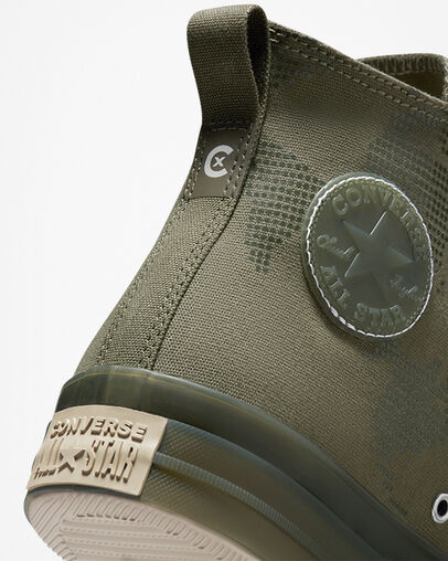 Chuck Taylor All Star CX Global Patch Logo Utility/Vintage White/Papyrus, Detail Angle View