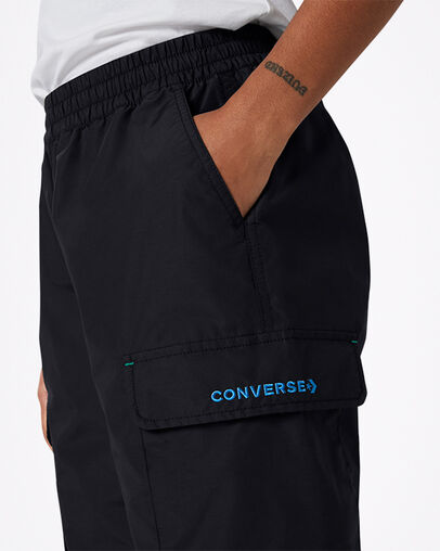 Woven Cargo Jogger Converse Black, Detail View