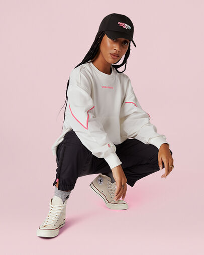 Graphic Baseball Cap Converse Black, Back View