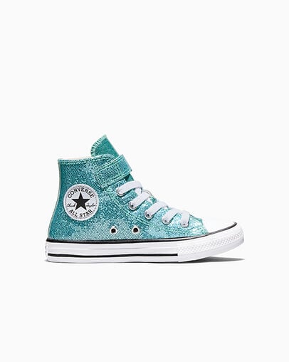 Chuck Taylor All Star Easy-On Shimmer Aqua Mirage/White/Black, Outer Side View