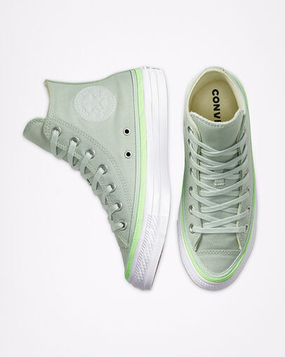 Trail to Cove Chuck Taylor All Star Green Oxide/Ghost Green/White, Top and Side View