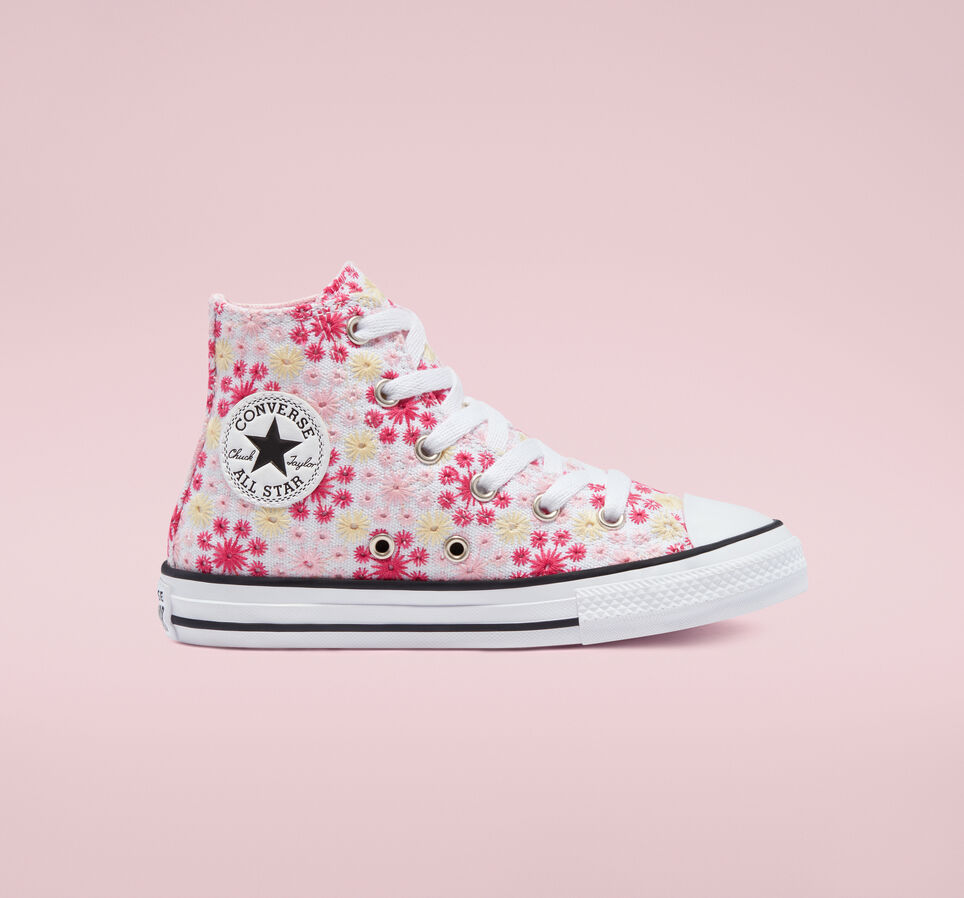Canvas Broderie Chuck Taylor All Star Blanco/Rosa/Negro