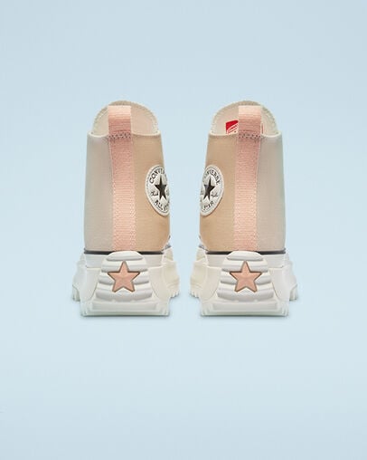 Run Star Hike Platform Tri-Panel Farro/Sesame/Crimson Tint, Heel View