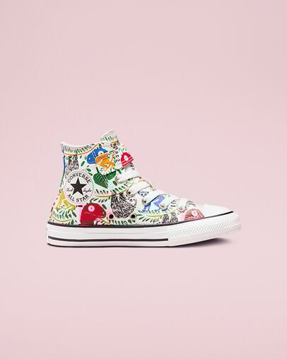 Chuck Taylor All Star Easy-On Multicolored Animals Vintage White/Multi/Black, Outer Side View