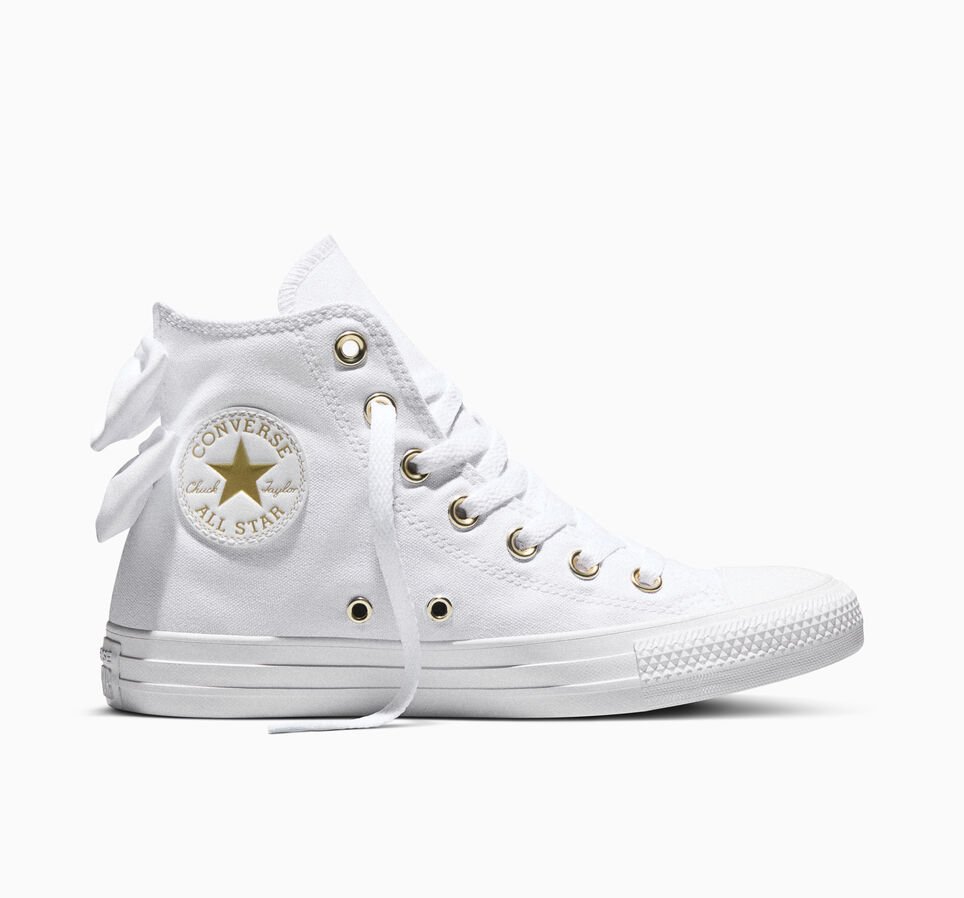 Chuck Taylor All Star Satin Bows White/White/Light Gold
