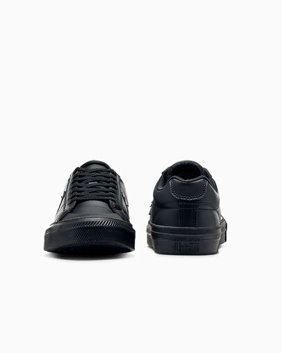 Converse Sport Casual Faux Leather Black/Black/Total Eclipse, Heel View