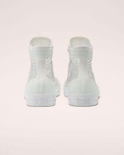 Chuck Taylor All Star Translucent Mesh Blanc/Blanc/Blanc, Heel View