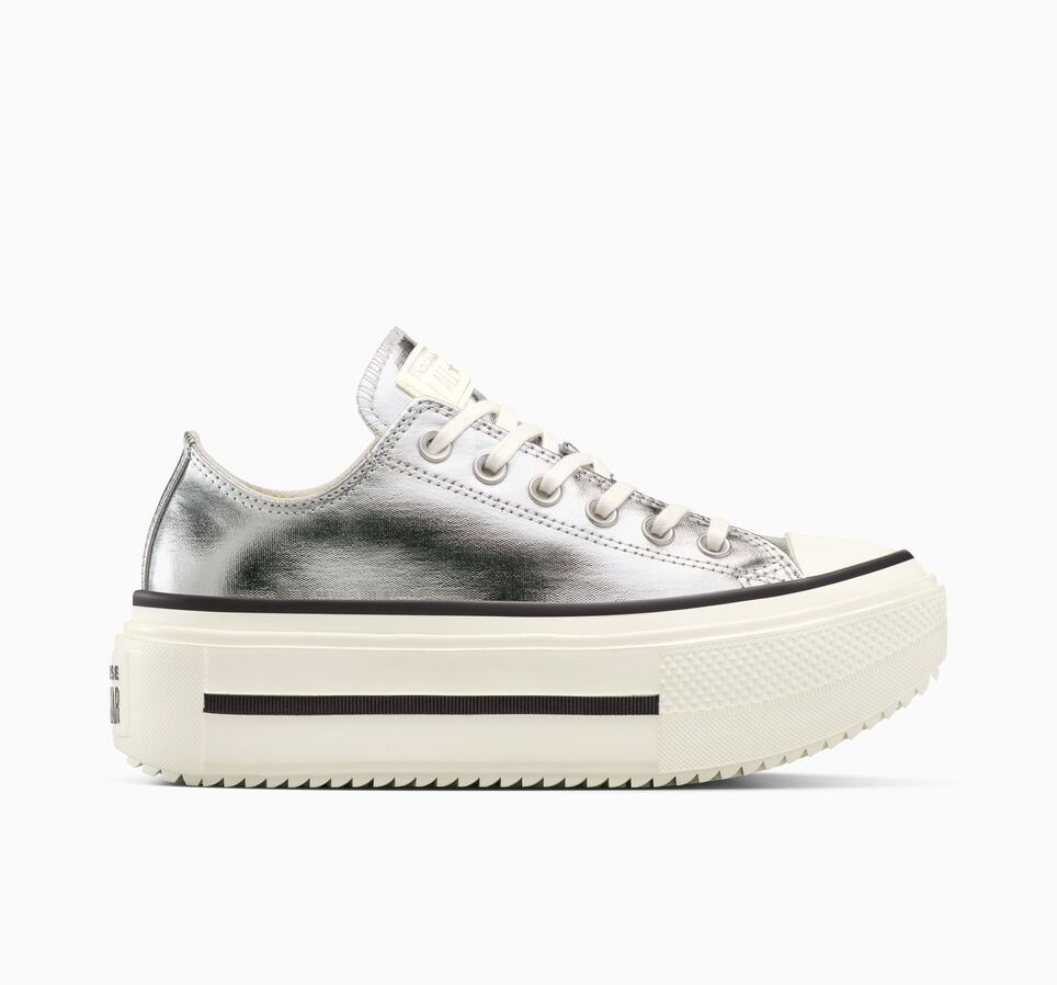 Chuck Taylor All Star Lift Double Stack Platform Metallic Silver/Egret/Black