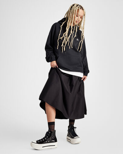 Chuck Taylor All Star Lift Double Stack Platform Patent Leather Black/Egret/Black, On Foot Shot 1