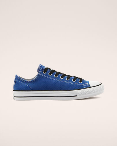 CONS CTAS Pro Perforated Suede Rush Blue/Black/White, Outer Side View