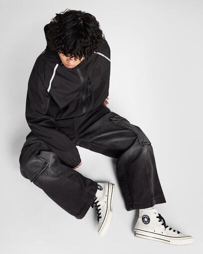 Chuck 70 Web-Weave Egret/Light Dune/Black, On Foot Shot 2