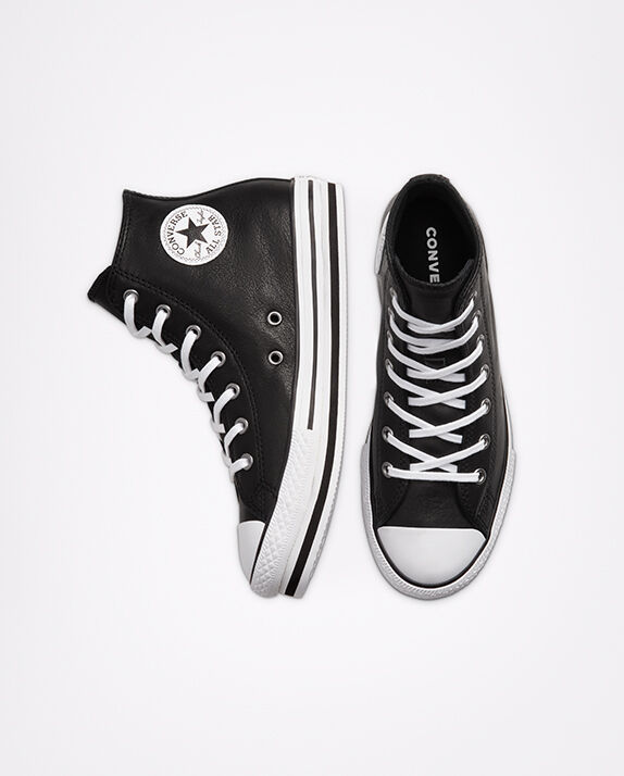 converse high tops black platform