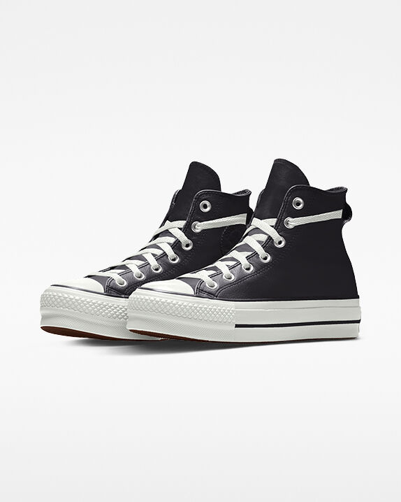 converse custom canvas platform zebra