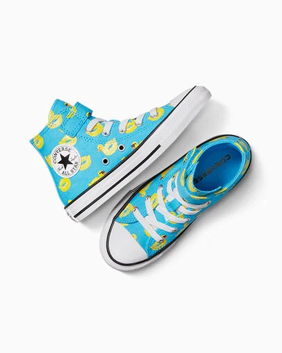 Chuck Taylor All Star Easy-On Pool Float Gnarly Blue/Dandy Lion/Bianco, Angled View