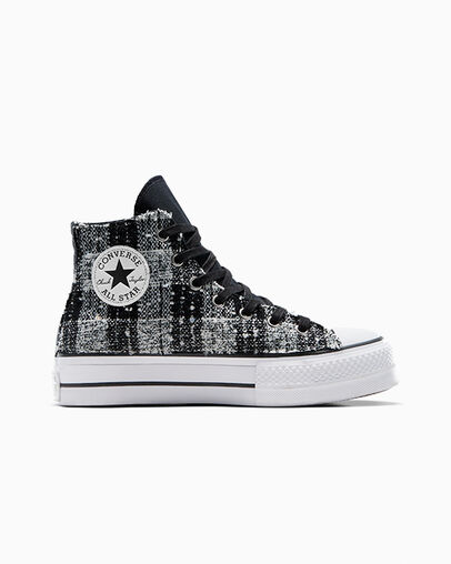 high top plaid converse