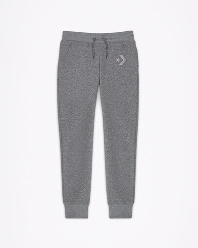 Fleece Jogger Dark Grey Heather, Front View