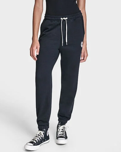 Retro Chuck Taylor Patch Joggers Converse Black, Front View