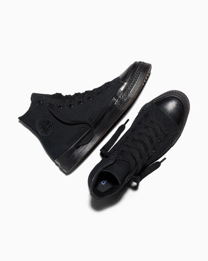 Chuck Taylor Throwback Black/Black/Black, Angled View