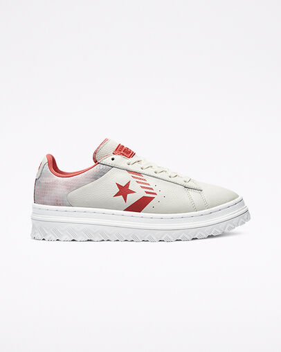 Pro Leather X2 Washed Florals Egret/Terracotta Pink/White, Outer Side View