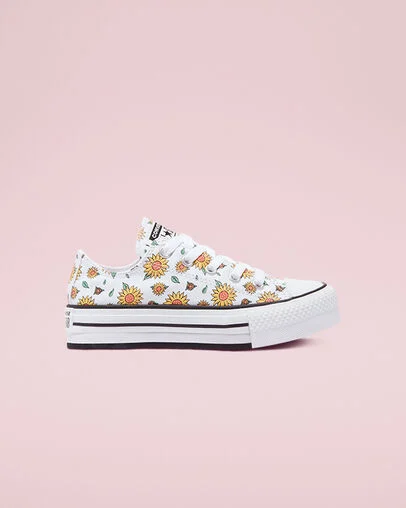 Sunflower EVA Platform Chuck Taylor All Star Blanco/Pulso c&iacute;trico, Outer Side View