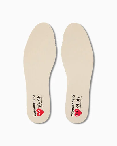 Converse x Comme des Gar&ccedil;ons PLAY Chuck 70 Milk/White/High Risk Red, On Foot Shot 1