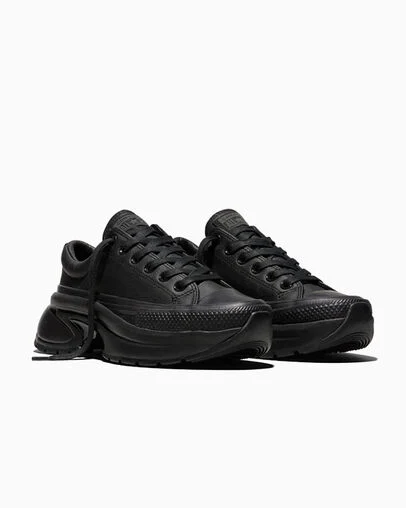 Run Star Crush Leather Black/Black/Dark Matter, Top and Side View