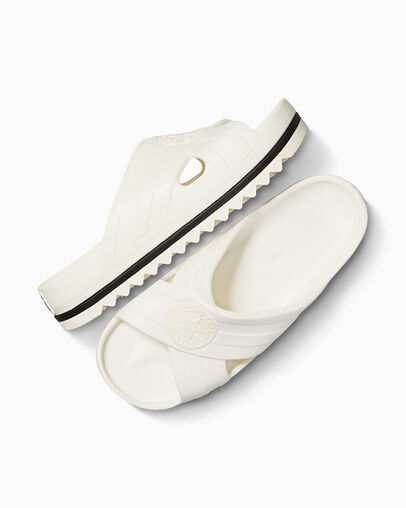 Chuck Taylor All Star Sandal CX Egret/Black/Egret, Angled View