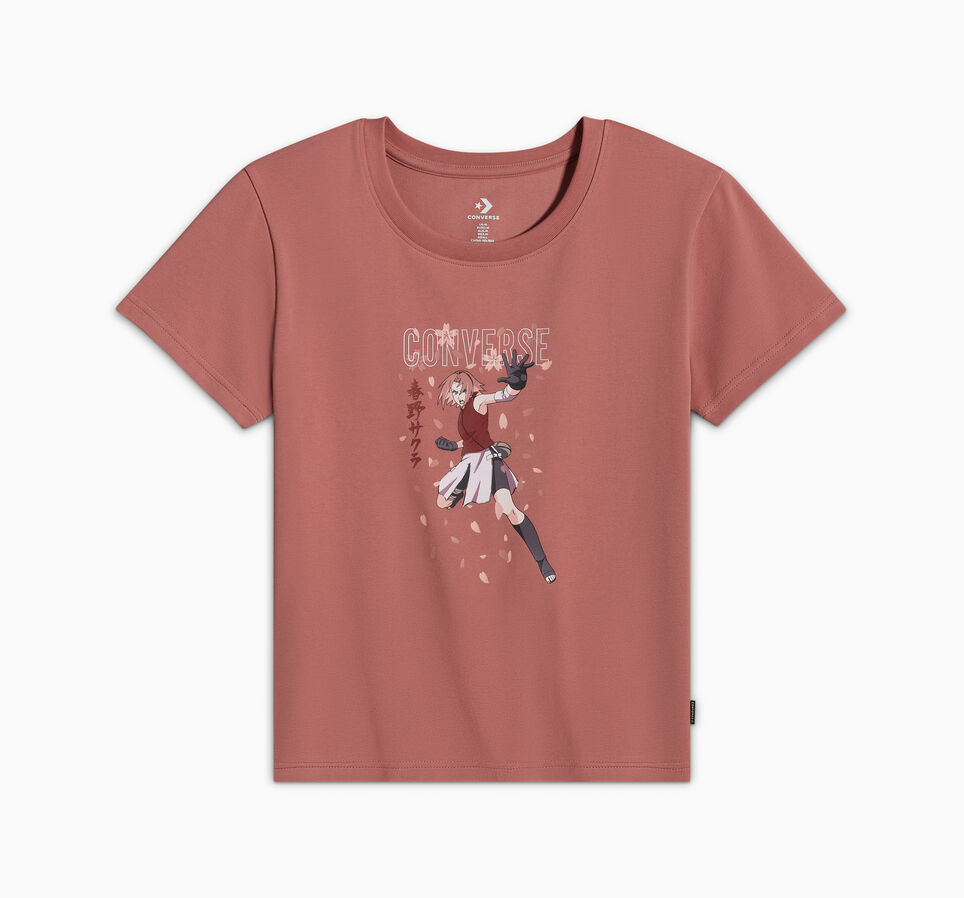 Converse x NARUTO SHIPPUDEN Baby Doll T-Shirt Marron cirage clair